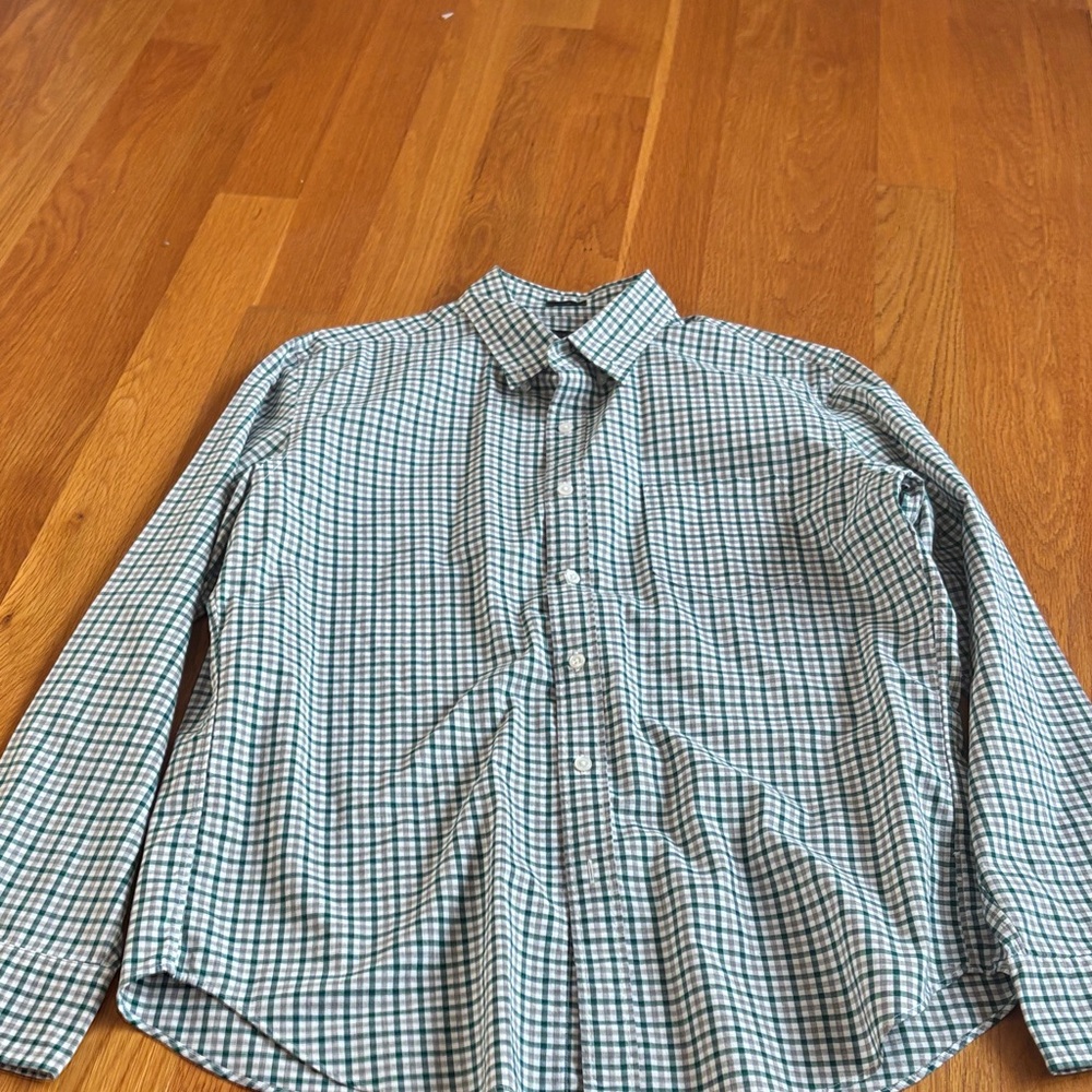 J. Crew Men's Green Plaid Button-Down Shirt